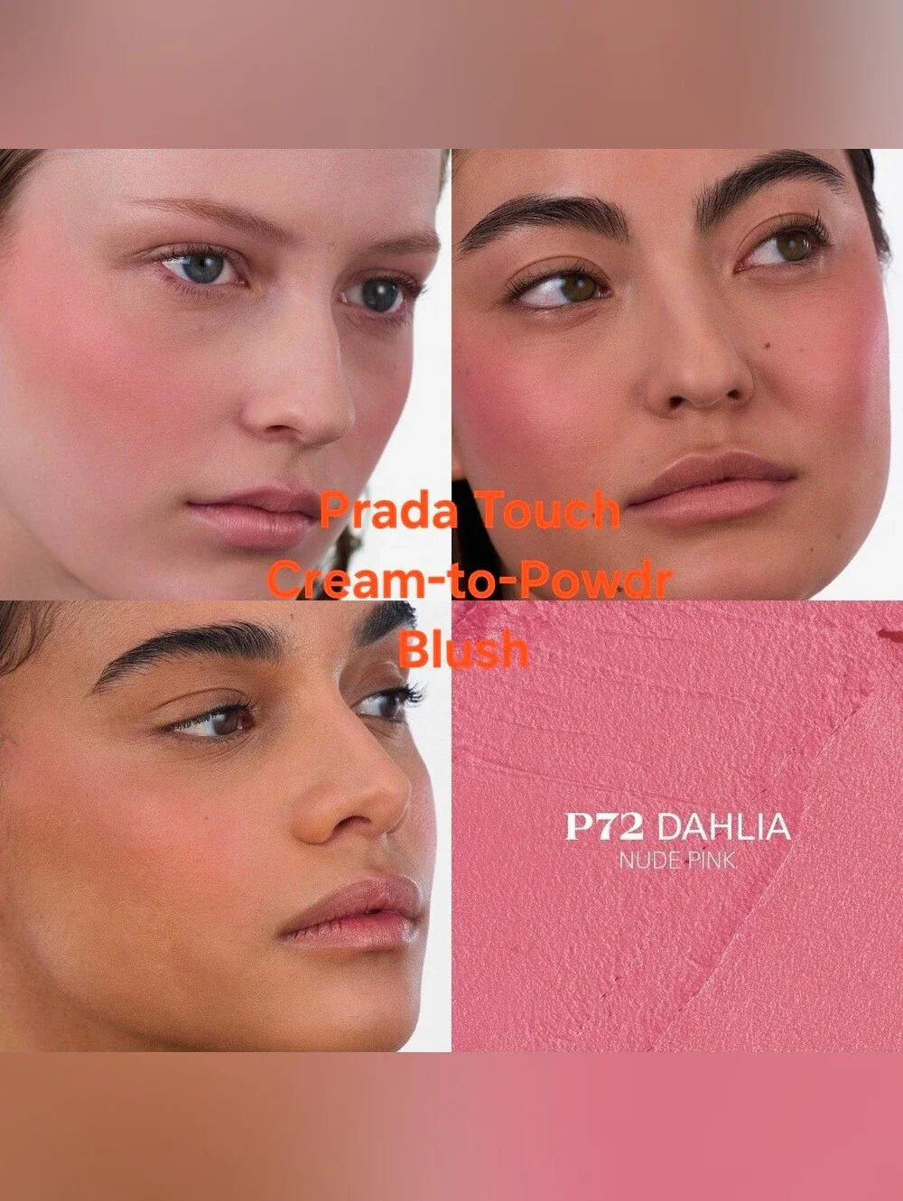 Prada Touch Cream-to-Powder Blush 072 DAHLIA/NUDE PINK. BNIB💥NEW💥